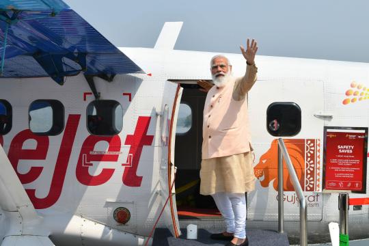 Modi Inaugurates Sea-plane Service between Kevadia and Sabarmati Riverfront