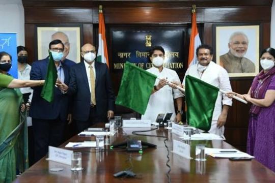 Aviation Minister Scindia Flags Off Direct Flight on Agra-Lucknow route