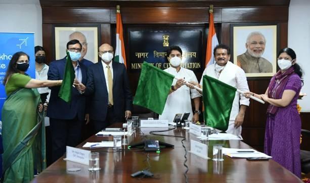Aviation Minister Scindia Flags Off Direct Flight on Agra-Lucknow route