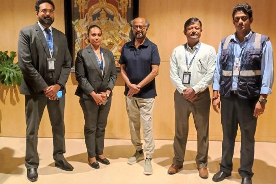 Indian Tamil Film Superstar Rajinikanth Spotted on SriLankan Airlines