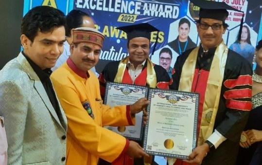 Rajagopal Nair of ARLAA Hospitality Received Doctorate in Business Excellence
