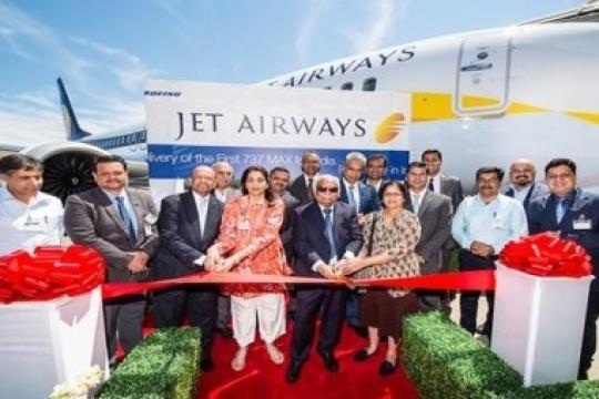 Jet Airways receives its 1st 737 Max from Boeing