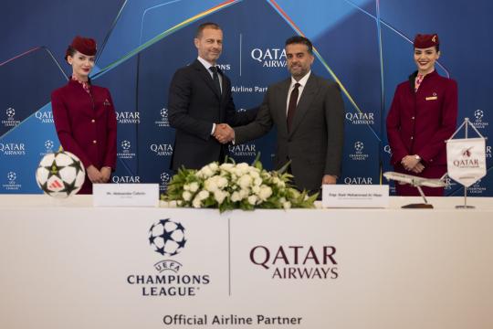 Qatar Airways becomes the official airline partner of the UEFA Champions League