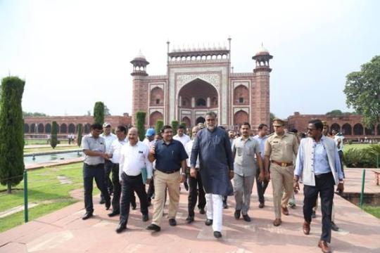 Patel inaugurates Water Conservation system at Taj Mahal