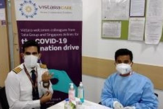 Vistara Completes nearly 100% vaccination of eligible employees with their 1st dose