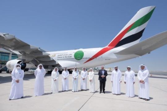 Emirates Operates Special Flight to Highlight UAE vaccination Drive