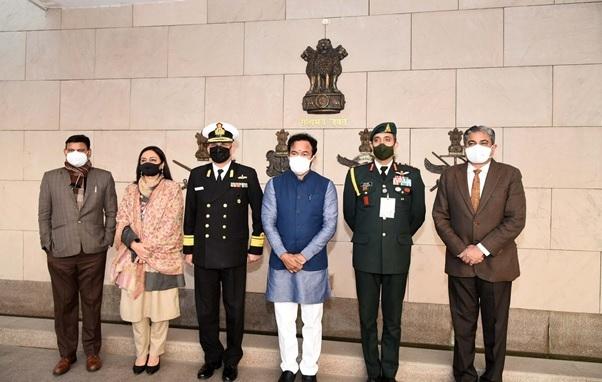 Reddy Attends the Retreat Ceremony at the National War Memorial