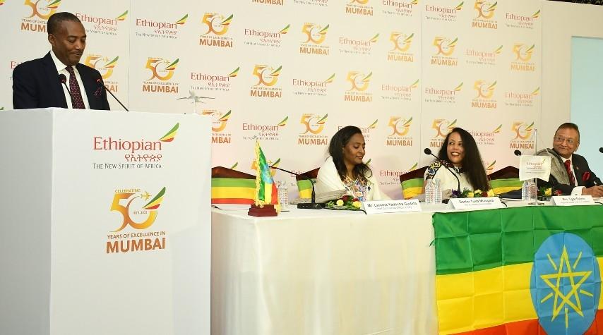 Ethiopian Completes 50 Years of Service to Mumbai