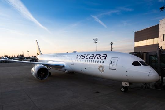 Vistara Takes Delivery of its First B787-9 Dreamliner