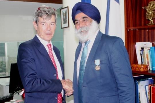 Karan Anand awarded Gold Medal in Tourism by France