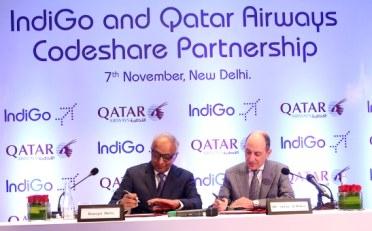 Qatar Airways and Indigo Sign Codeshare Agreement