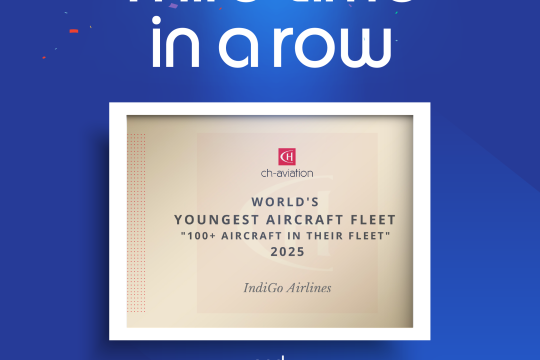 IndiGo becomes World’s Youngest Aircraft Fleet 2025 for third consecutive year