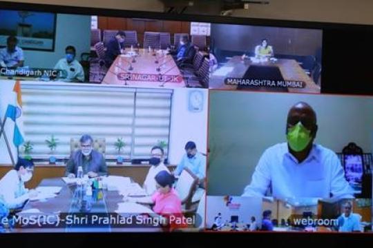 Patel Holds Virtual Meeting with 15 State Tourism Ministers/Officials