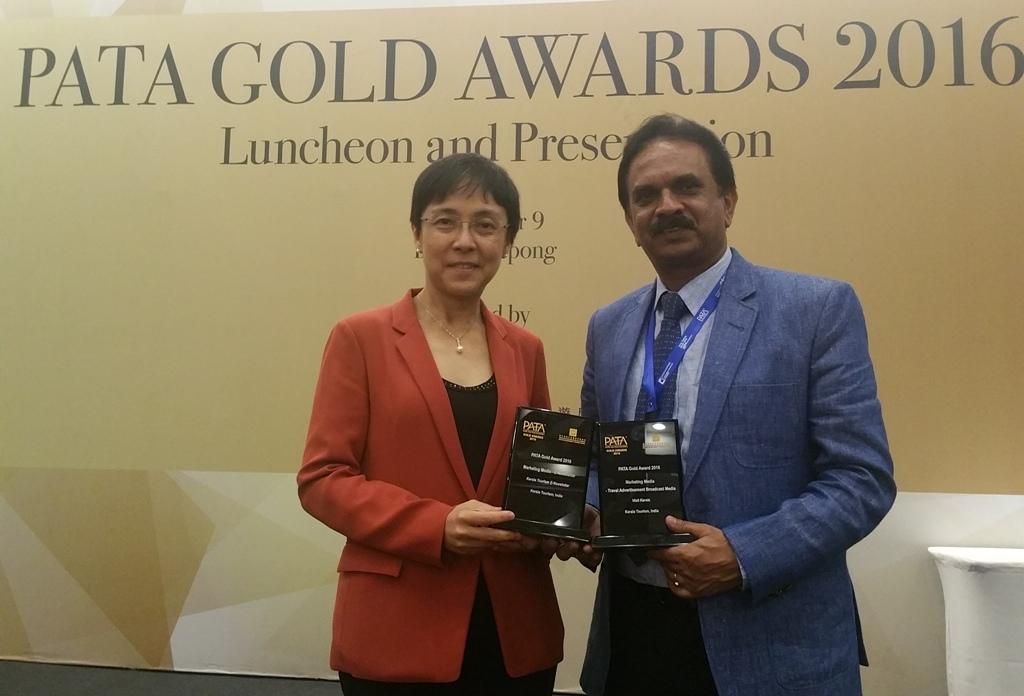Kerala Tourism bags Gold Awards at PATA