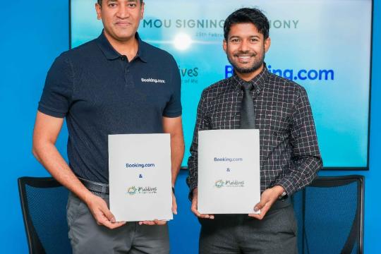 MMPRC & Booking.com sign MoU to boost Maldives tourism