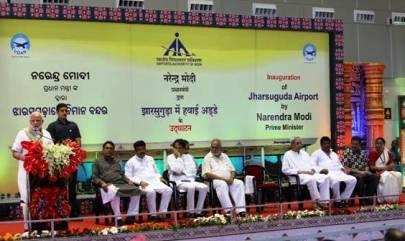 Modi inaugurates Jharsuguda Airport