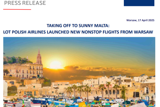 LOT Airlines launches flight from Polland to Malta
