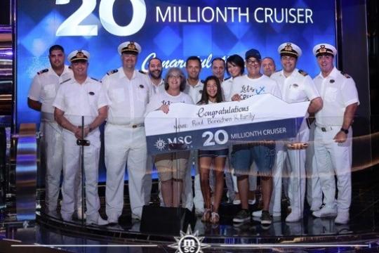 MSC Cruises reaches 20 Millionth cruiser milestone