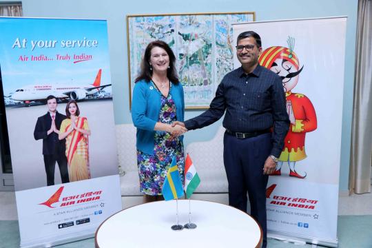 Air India starts direct flight from Delhi to Stockholm