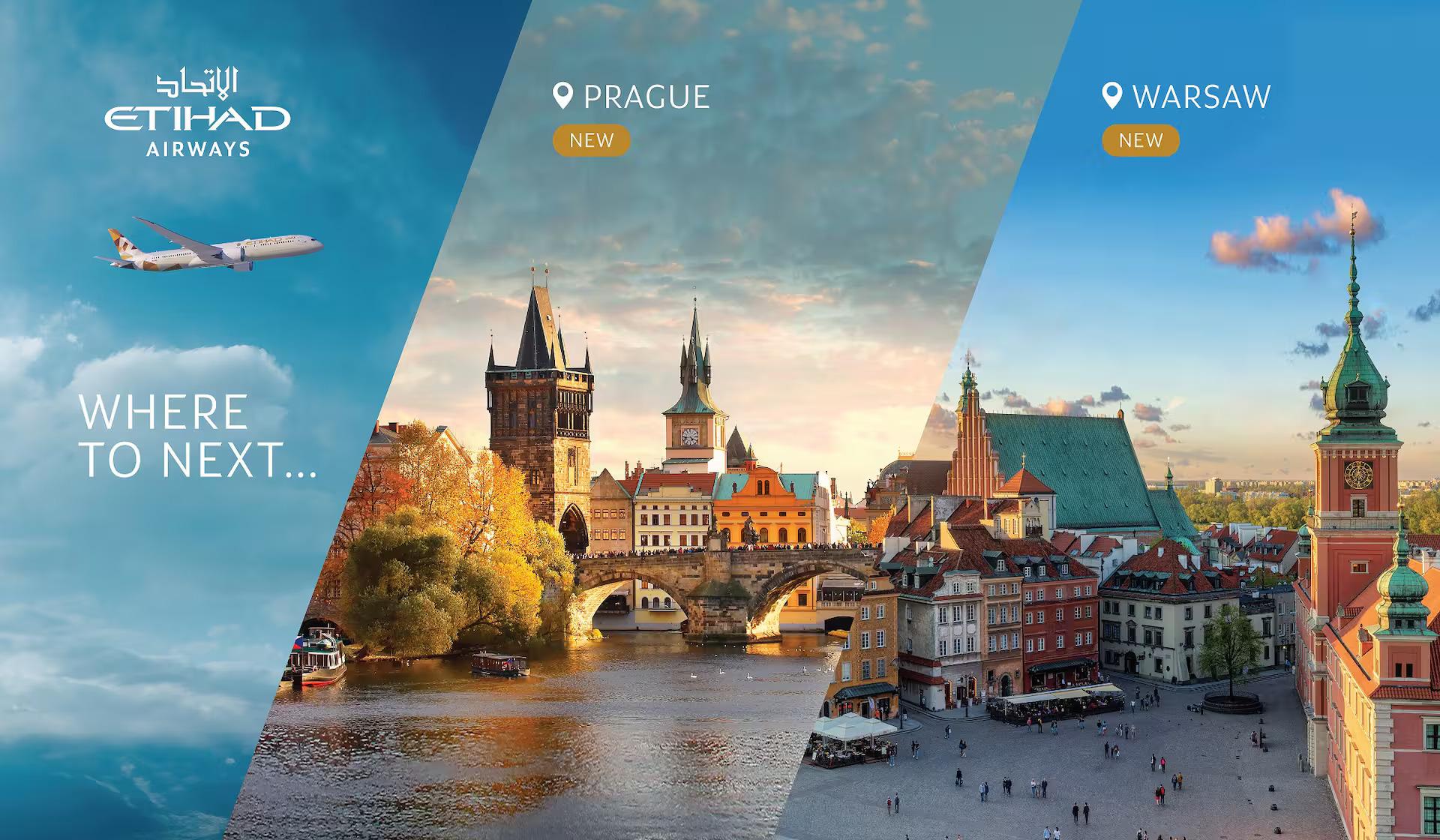 Etihad Airways announces new routes to Warsaw & Prague