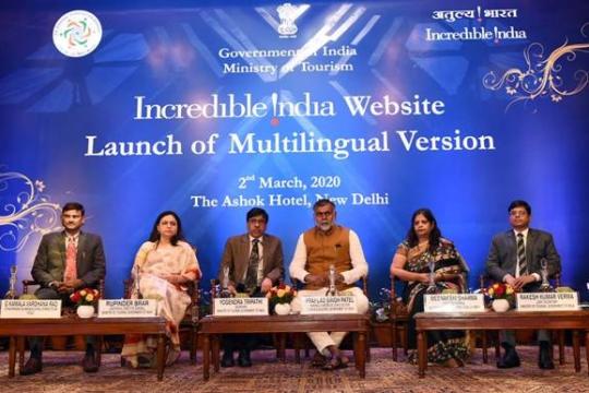 Patel Launches Multilingual Incredible India Website