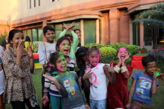Ashok Hotel Organises Holi Celebration For Underprivileged Children
