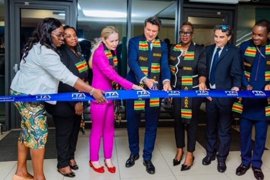 First ITA Airways flight lands at Accra Airport