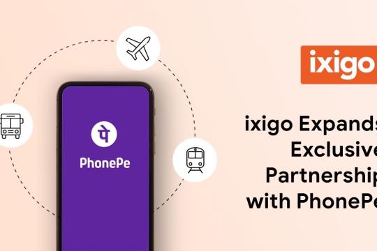 ixigo partners with PhonePe for flight, bus & train bookings