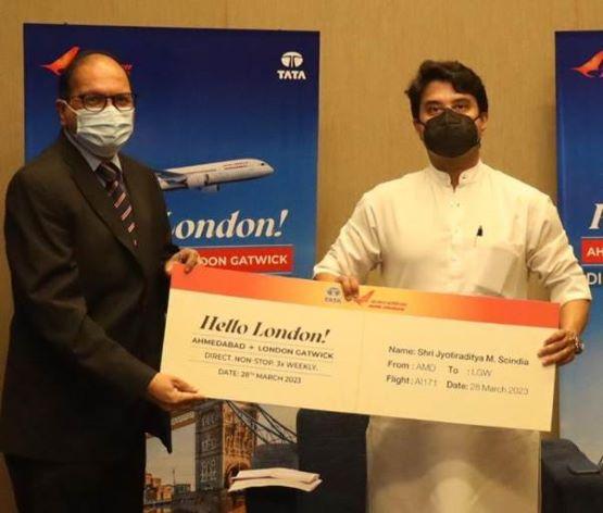 Air India Launches Direct Flight Between Ahmedabad and Gatwick