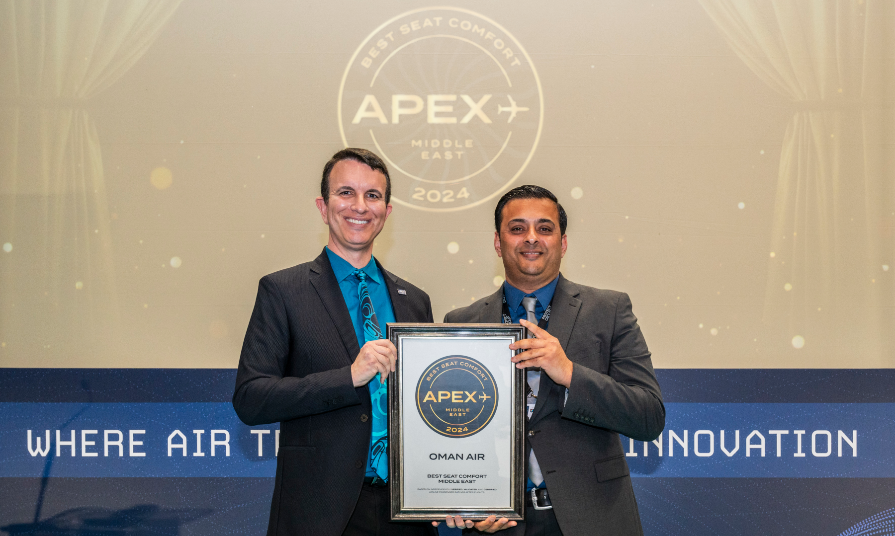 Oman Air receives APEX Award 2024 for Best Seat Comfort