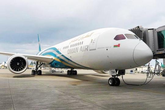 Oman Air receives its new Boeing B787-9 aircraft
