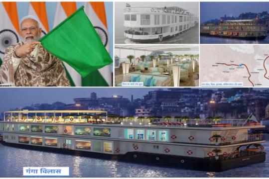 PM Modi Flags Off World’s Longest River Cruise – MV Ganga Vilas in Varanasi