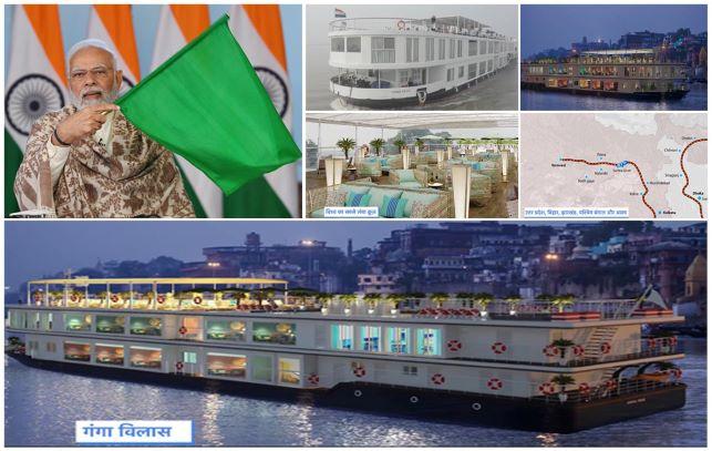 PM Modi Flags Off World’s Longest River Cruise – MV Ganga Vilas in Varanasi