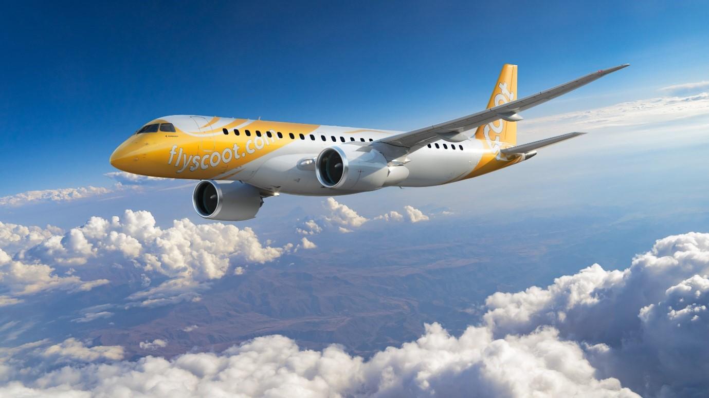 Scoot welcomes 3rd & 4th Embraer E190-E2 aircraft; adds new routes to its network