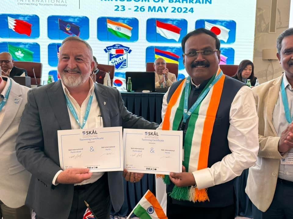 SKAL International in Hyderabad and Perth initiate “Twinning” to encourage reciprocal visits